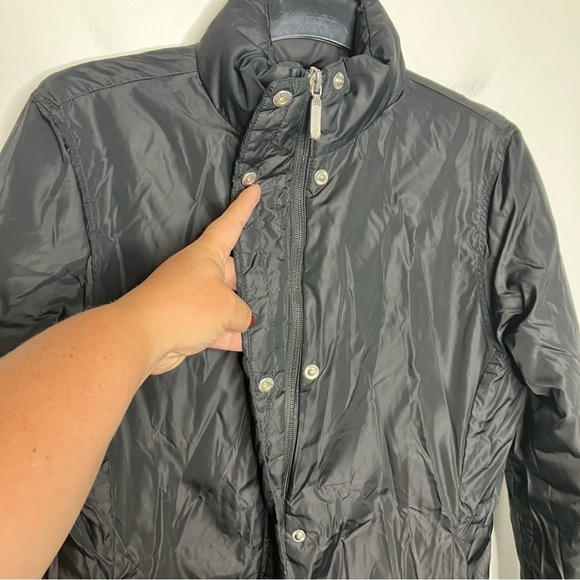 Lands End reversible goose down coat black size S (6/8) - Picture 8 of 9